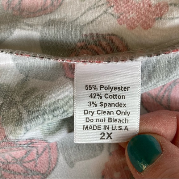 Women's NWOT Floral Wiggle Pinup Couture Laura Byrnes Dress Size 2X - Picture 7 of 16